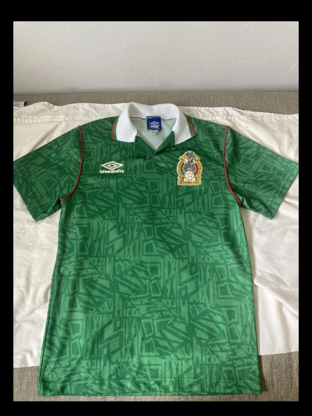 Mexico Umbro world cup 94 soccer Jersey green size S VTG